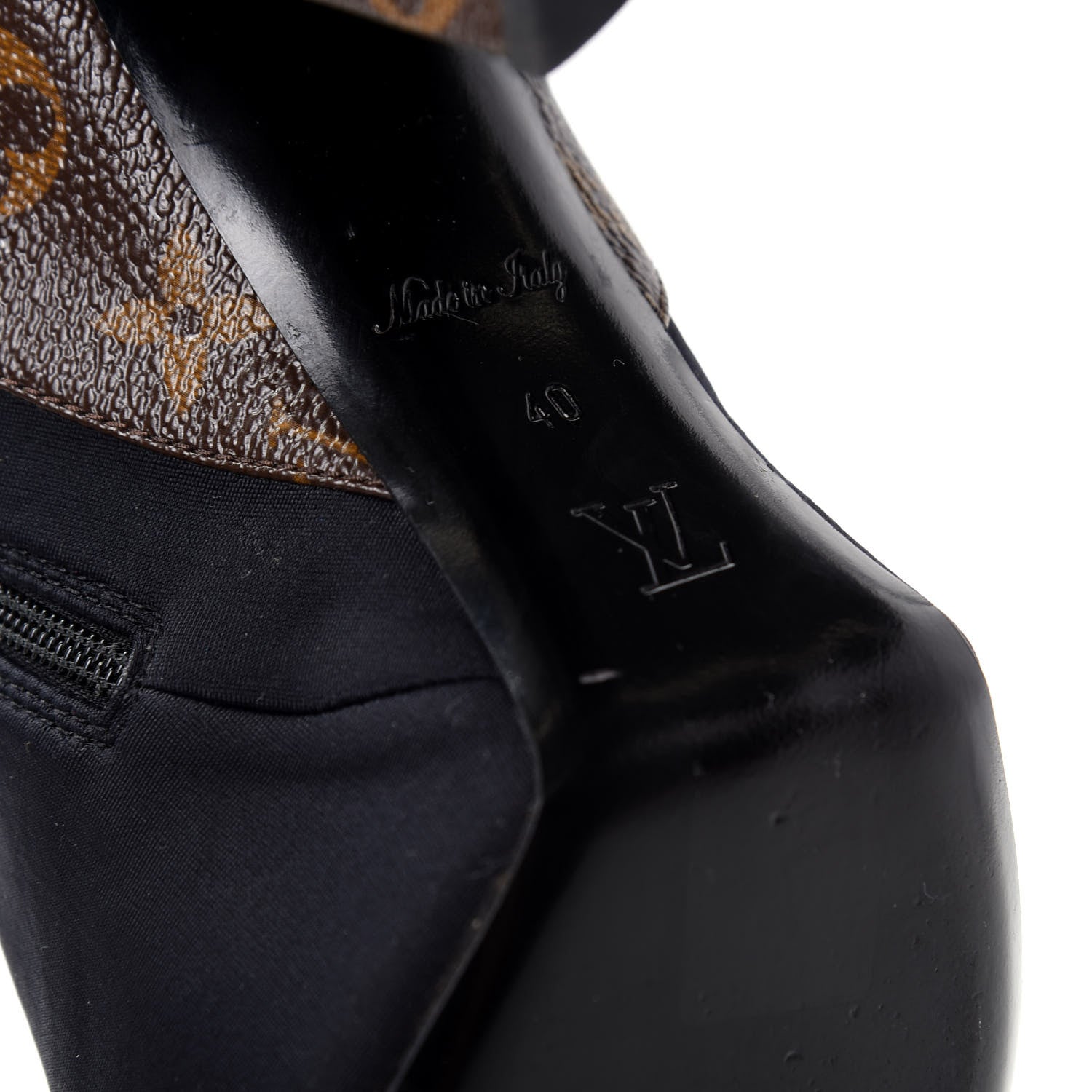 Louis Vuitton Monogram Neoprene Matchmake Ankle Boots 40 Black 9 of 11