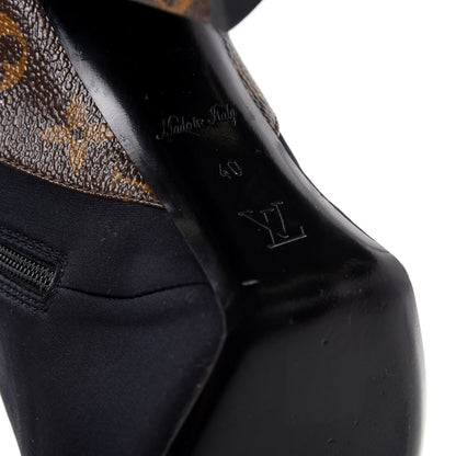 Louis Vuitton Monogram Neoprene Matchmake Ankle Boots 40 Black 9 of 11