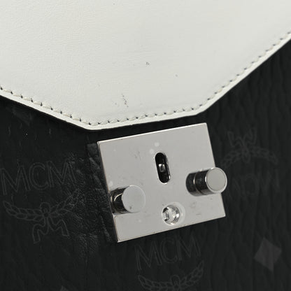 MCM Visetos Calfskin Small Patricia Crossbody Bag Eden Black 11 of 11