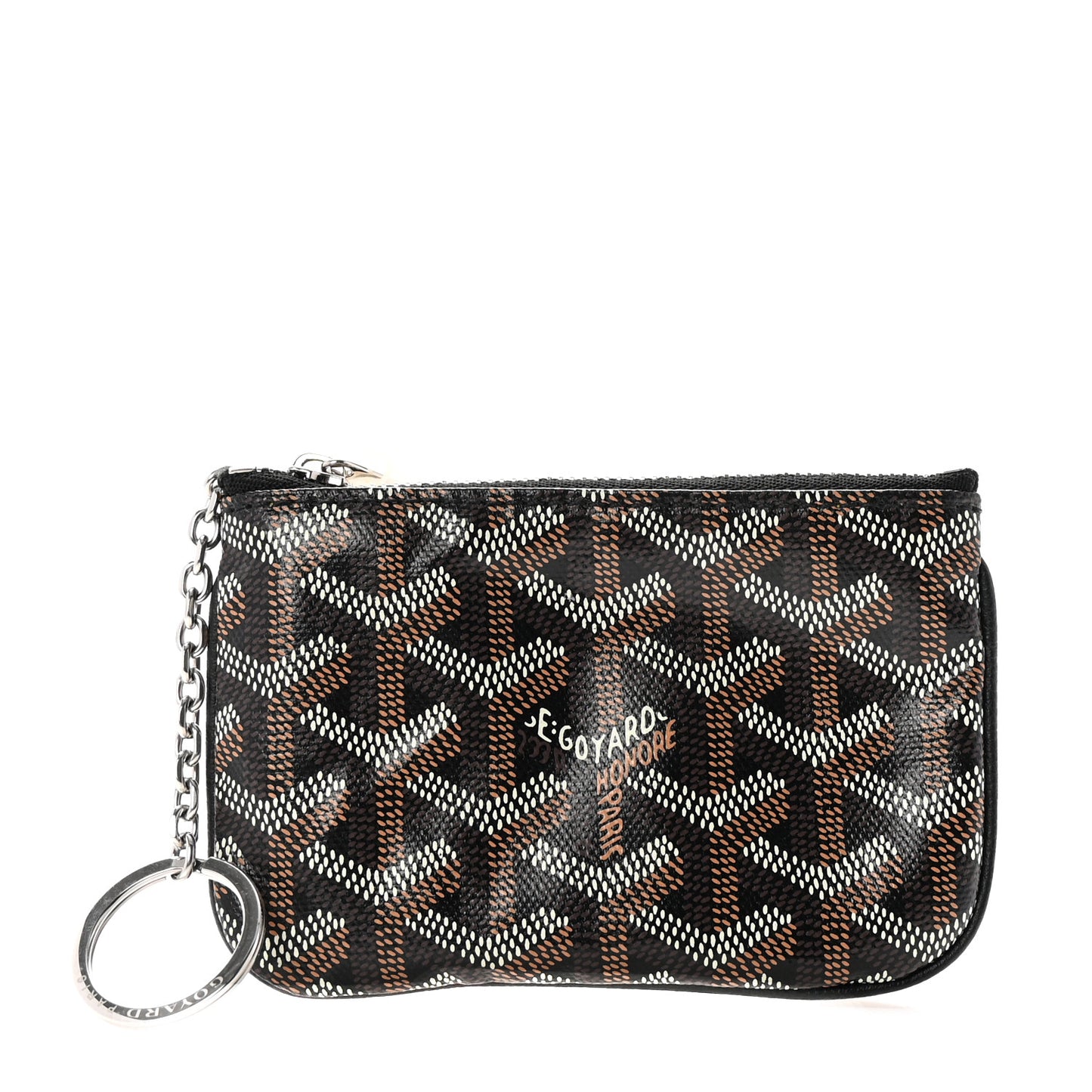 Goyardine Nano Senat Key Pouch Black