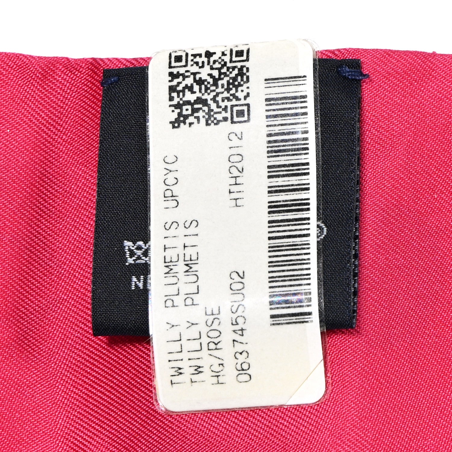 Hermes Silk Plumetis Upcycle Twilly Rose 3 of 9
