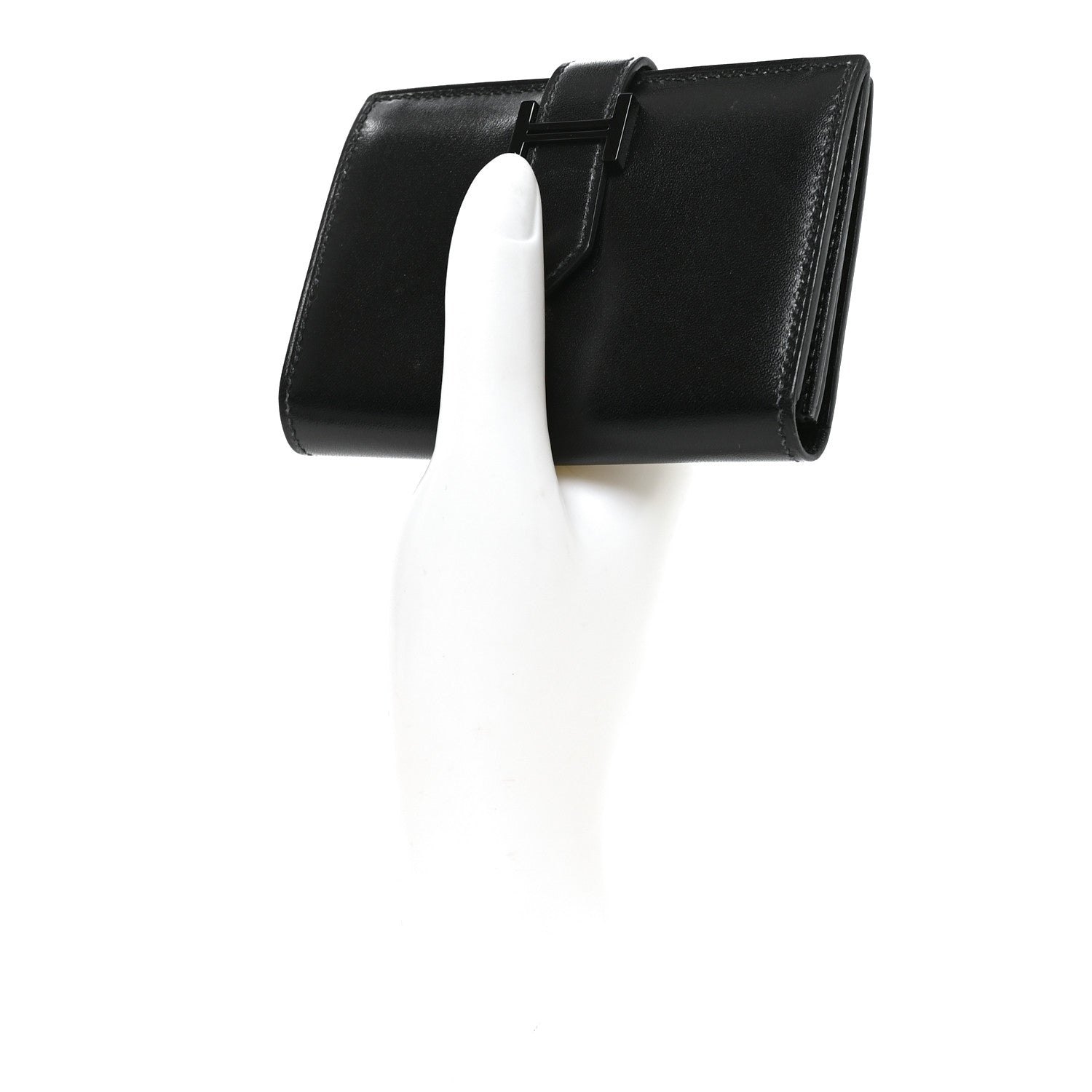 Hermes Box Monochrome Bearn Card Holder Wallet Black 2 of 6