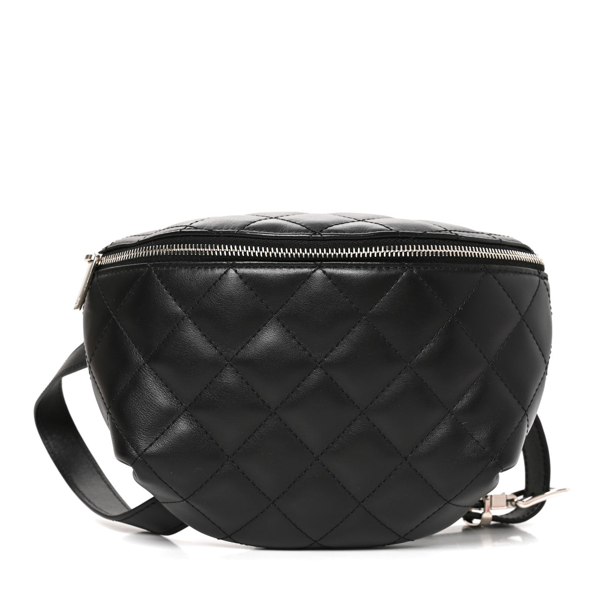 Chanel Calfskin Quilted Uniform Waist Belt Bag Black 1 of 9