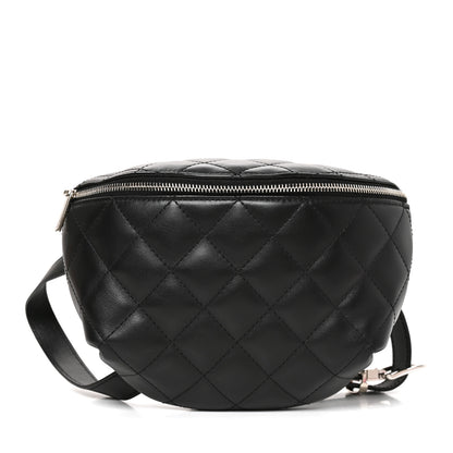 Chanel Calfskin Quilted Uniform Waist Belt Bag Black 1 of 9