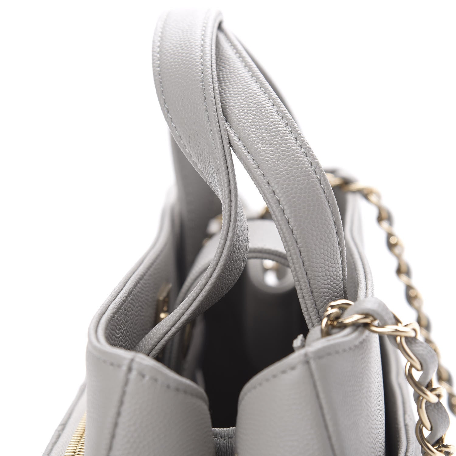 Chanel Caviar Quilted Small Business Affinity Shopping Bag Grey 11 of 13