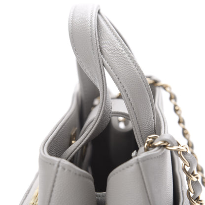 Chanel Caviar Quilted Small Business Affinity Shopping Bag Grey 11 of 13