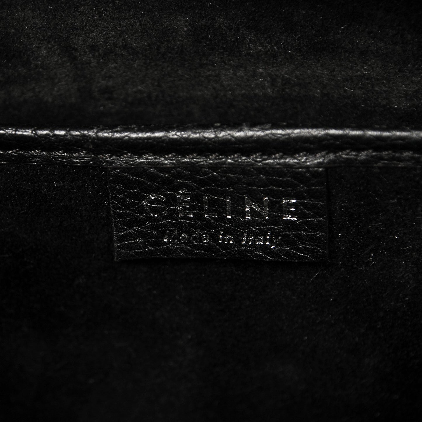Drummed Calfskin Nano Luggage Black