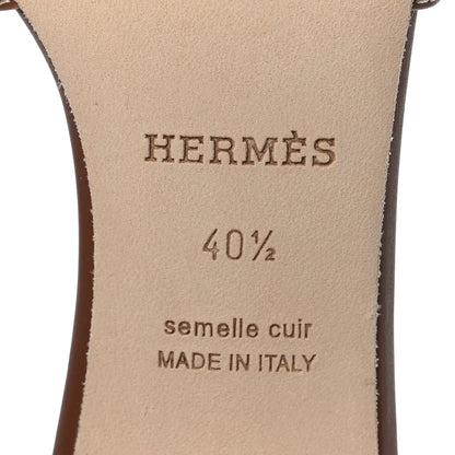 Hermes Calfskin Oasis Sandals 40.5 Gold 6 of 7
