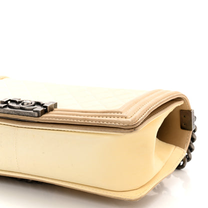 Chanel Lambskin Quilted Medium Boy Flap Ivory Havana Beige 9 of 12