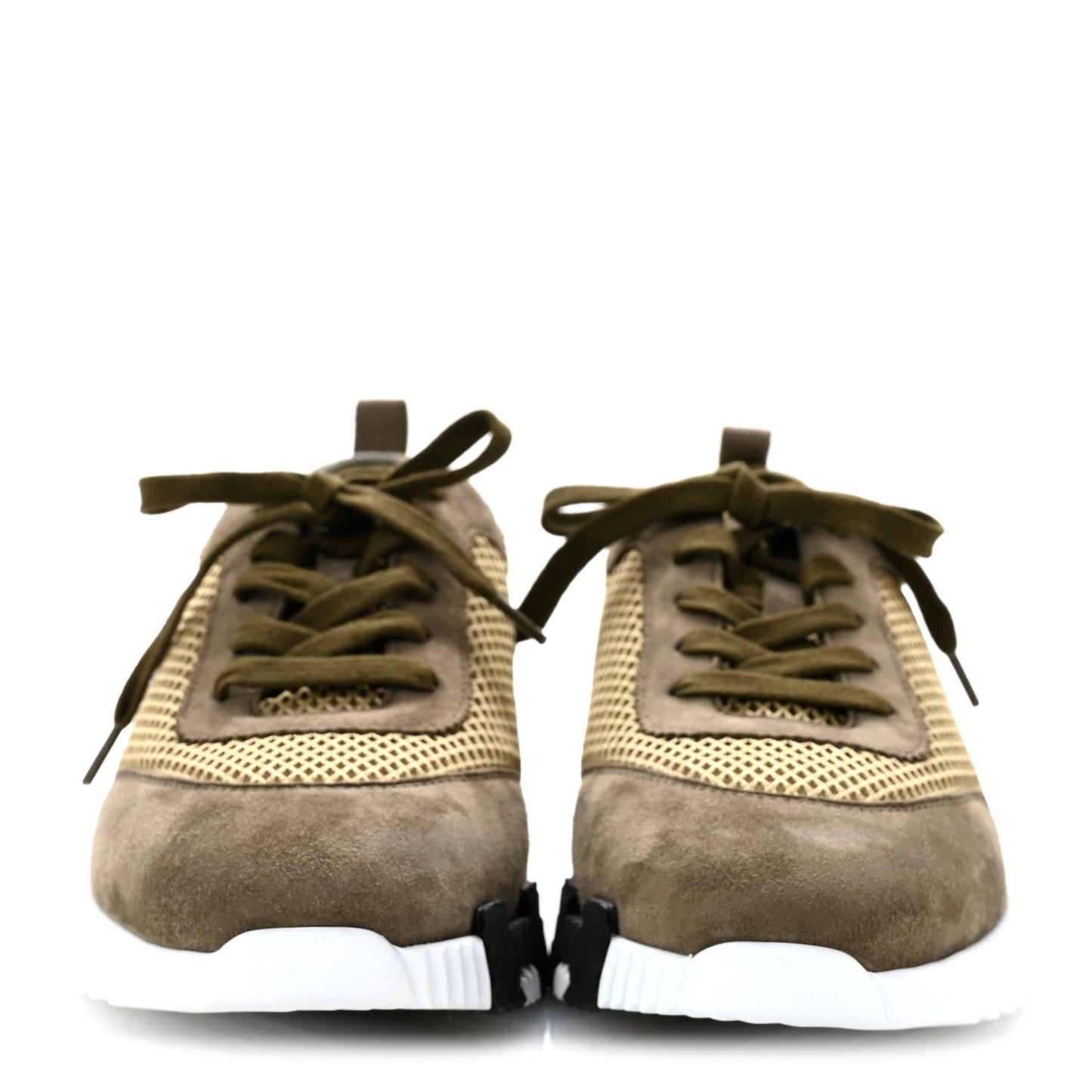 Air Mesh Suede Goatskin Bouncing Sneakers 40 Vert Toundra