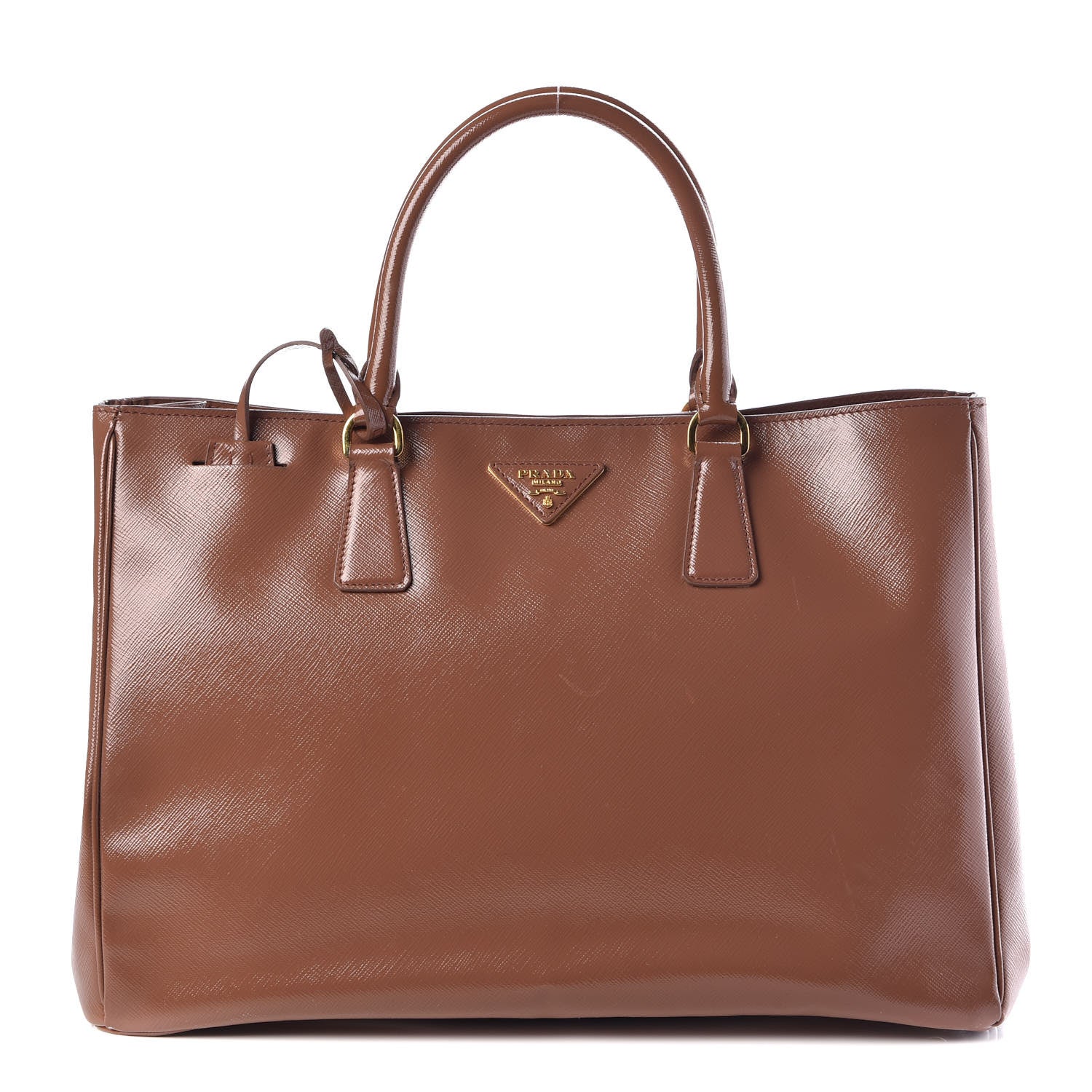 Prada Saffiano Vernice Large Tote Dark Rose 1 of 15
