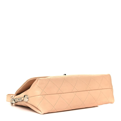 Chanel Grained Calfskin Stitched Small Braided With Style Flap Beige 4 of 14