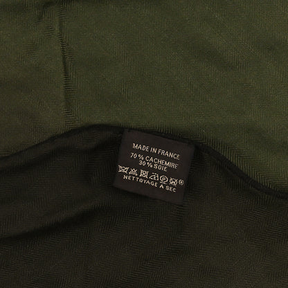 Hermes Cashmere Silk Losange Kaki 3 of 3