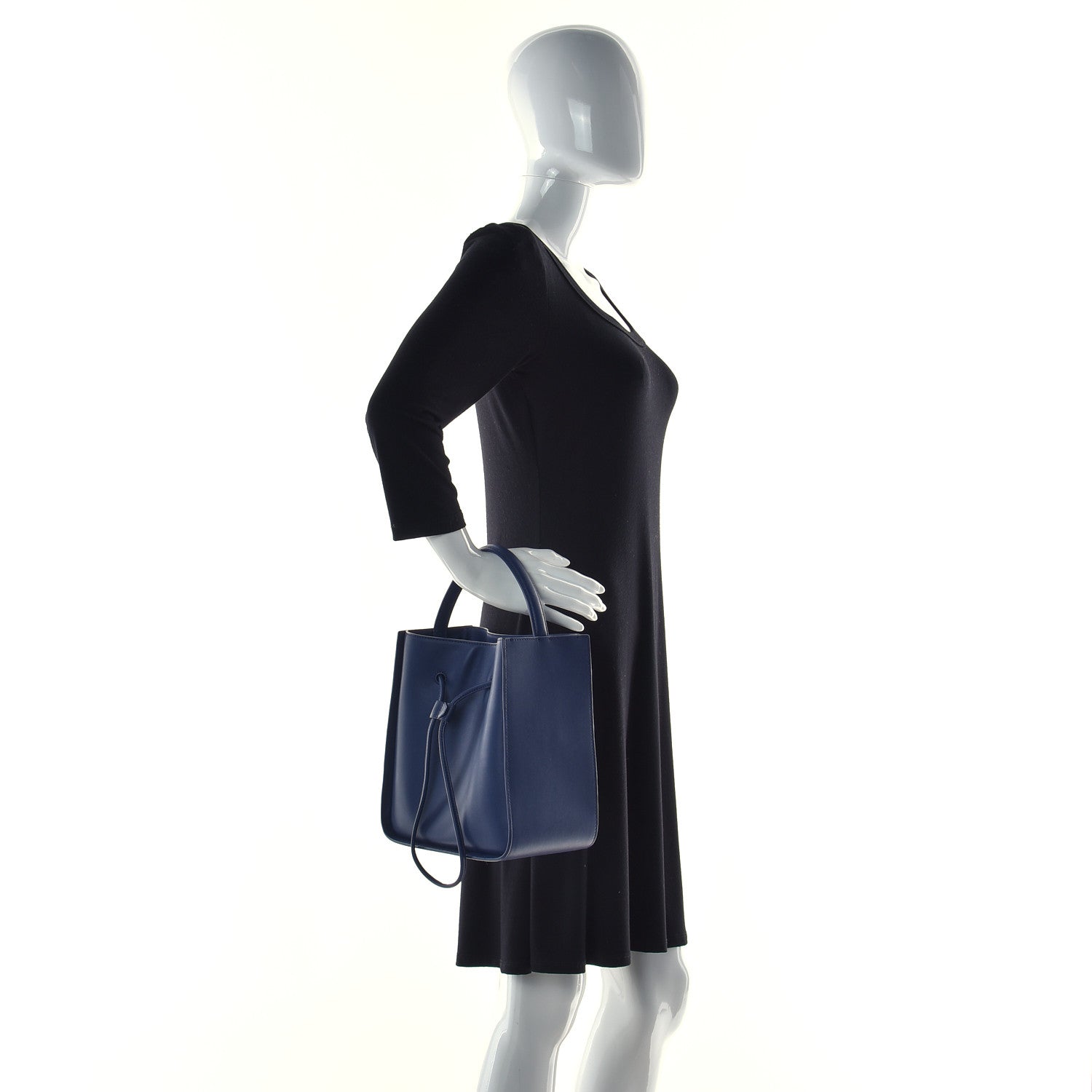 3.1 Phillip Lim Smooth Calfskin Small Soleil Bucket Bag Midnight Blue 2 of 13