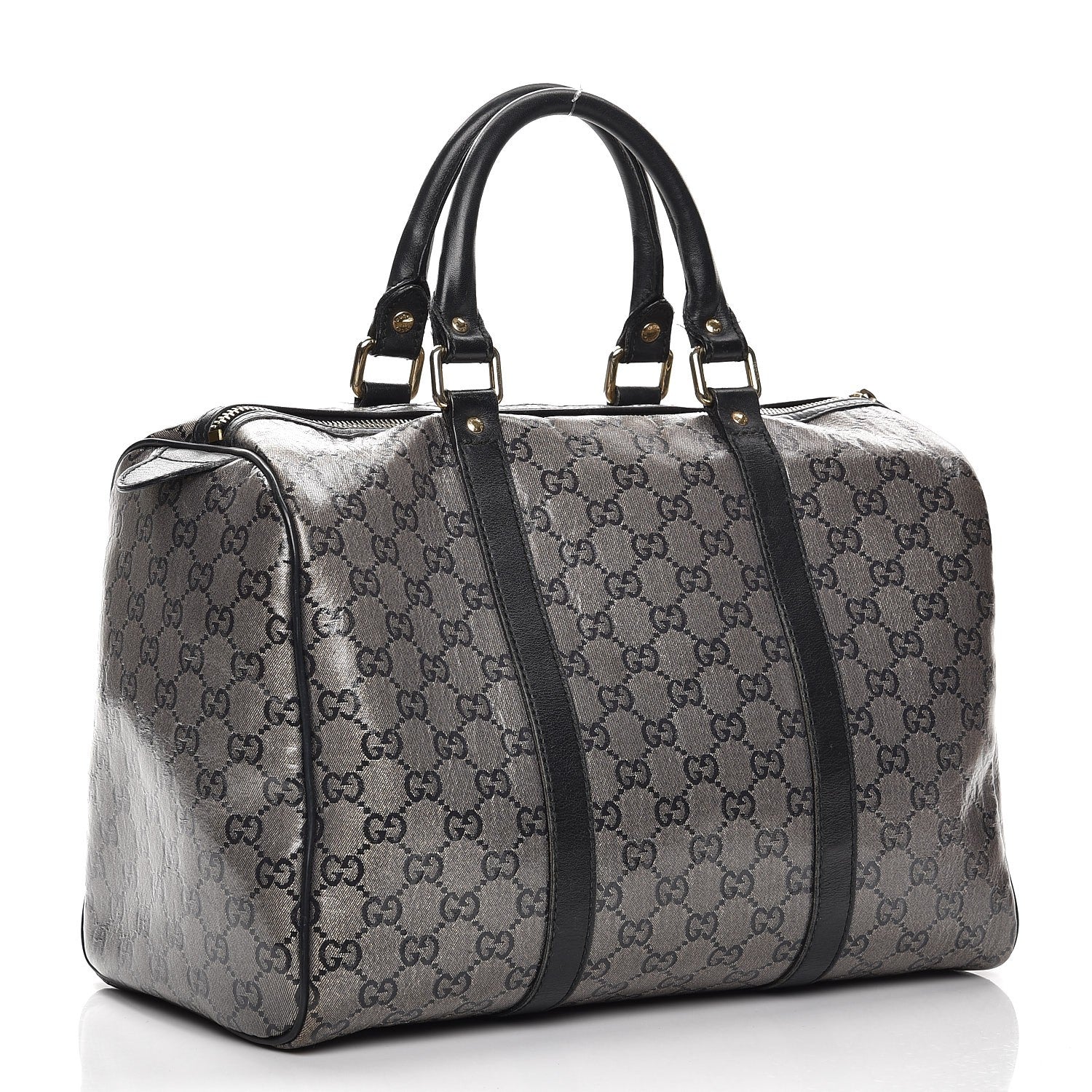 Gucci Crystal Monogram Joy Medium Boston Black 3 of 13
