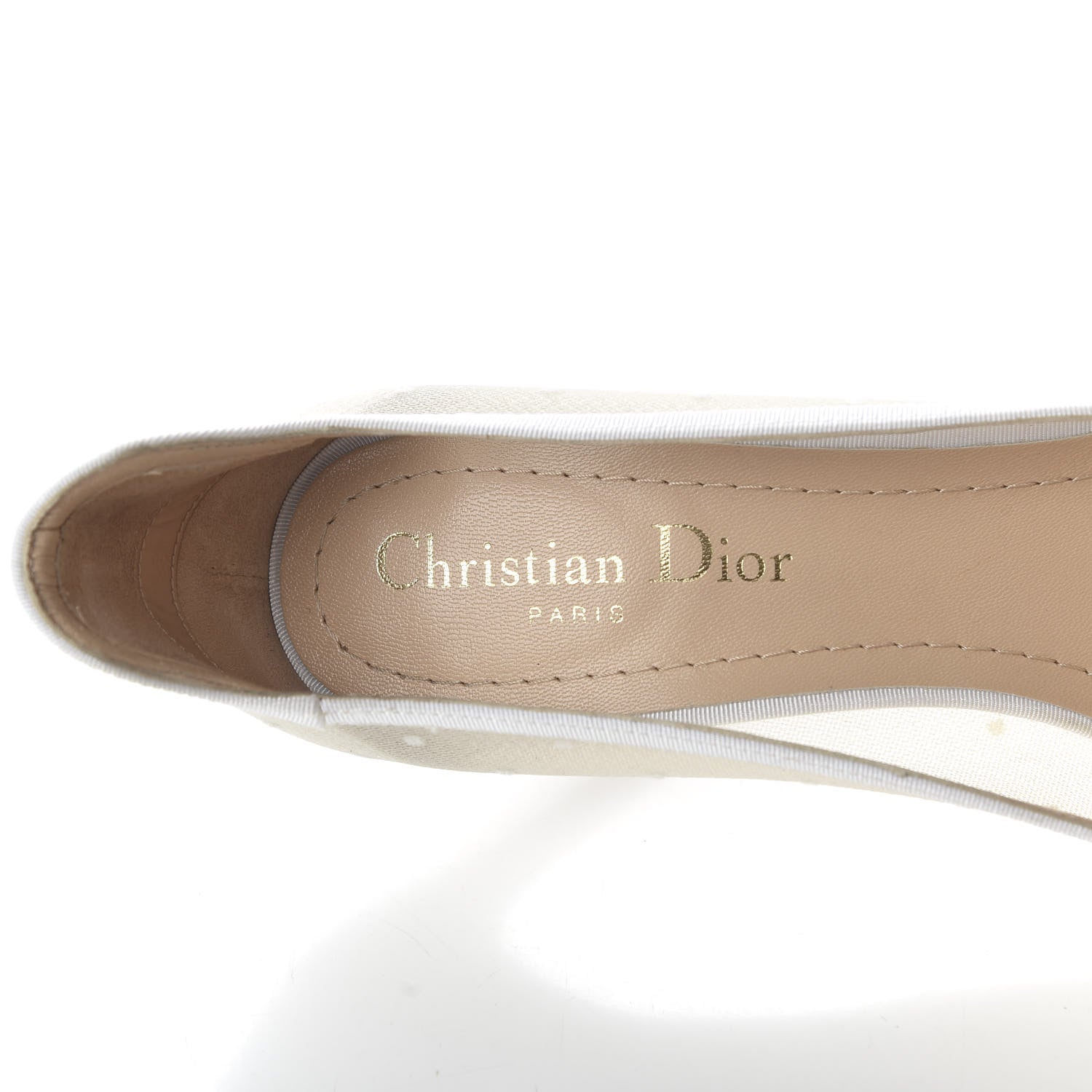 Christian Dior Mesh Plumetis Tulle D-Moi Pumps 36 White 8 of 9