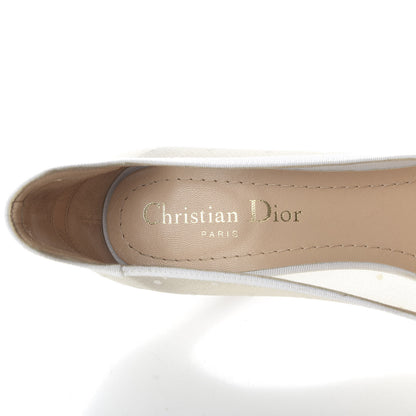 Christian Dior Mesh Plumetis Tulle D-Moi Pumps 36 White 8 of 9
