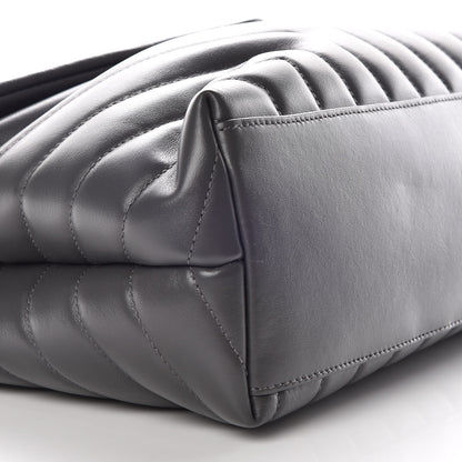 Saint Laurent Calfskin Y Quilted Monogram Medium Loulou Chain Satchel Asphalt 9 of 9