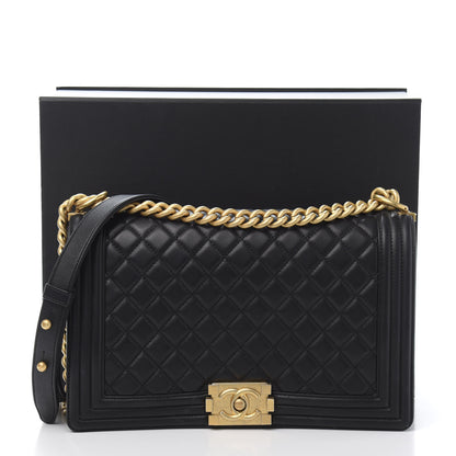 Chanel Lambskin Quilted New Medium Boy Flap Black 15 of 15