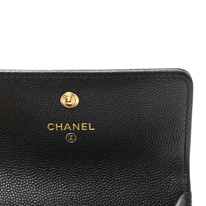 Chanel Caviar Quilted Boy Flap Card Holder Black 6 of 9