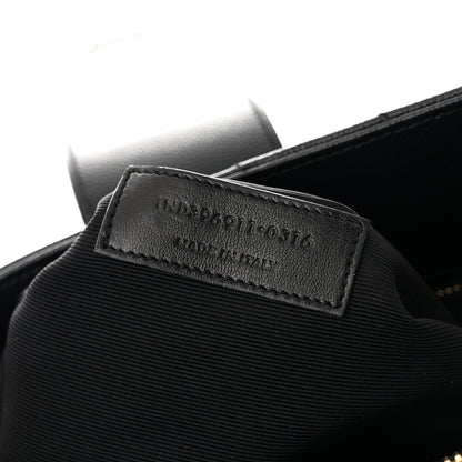 Saint Laurent Grain De Poudre Matelasse Chevron Monogram Shopping Bag Black 9 of 12