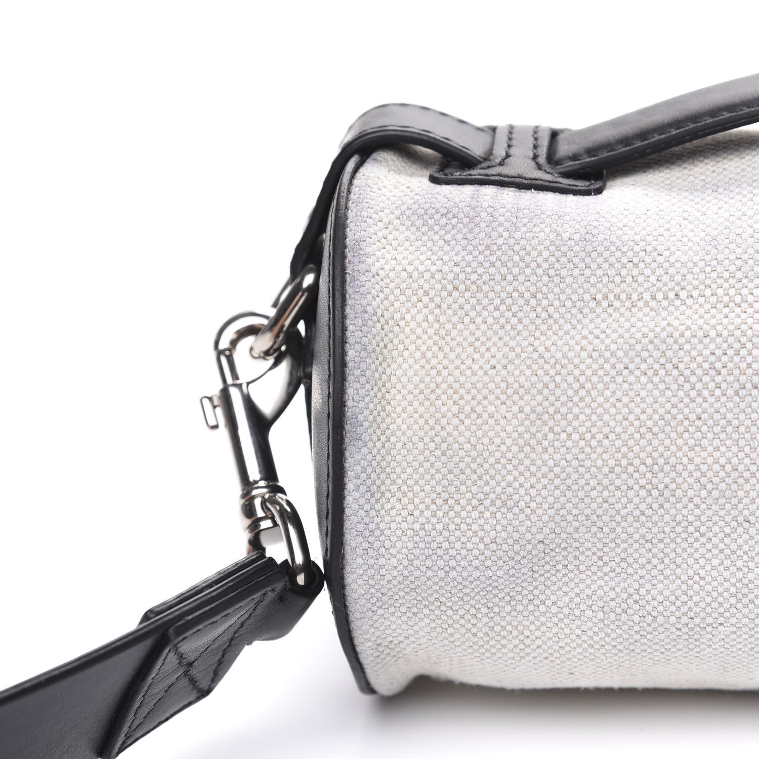 Burberry Calfskin Linen The Barrel Bag Black 11 of 11