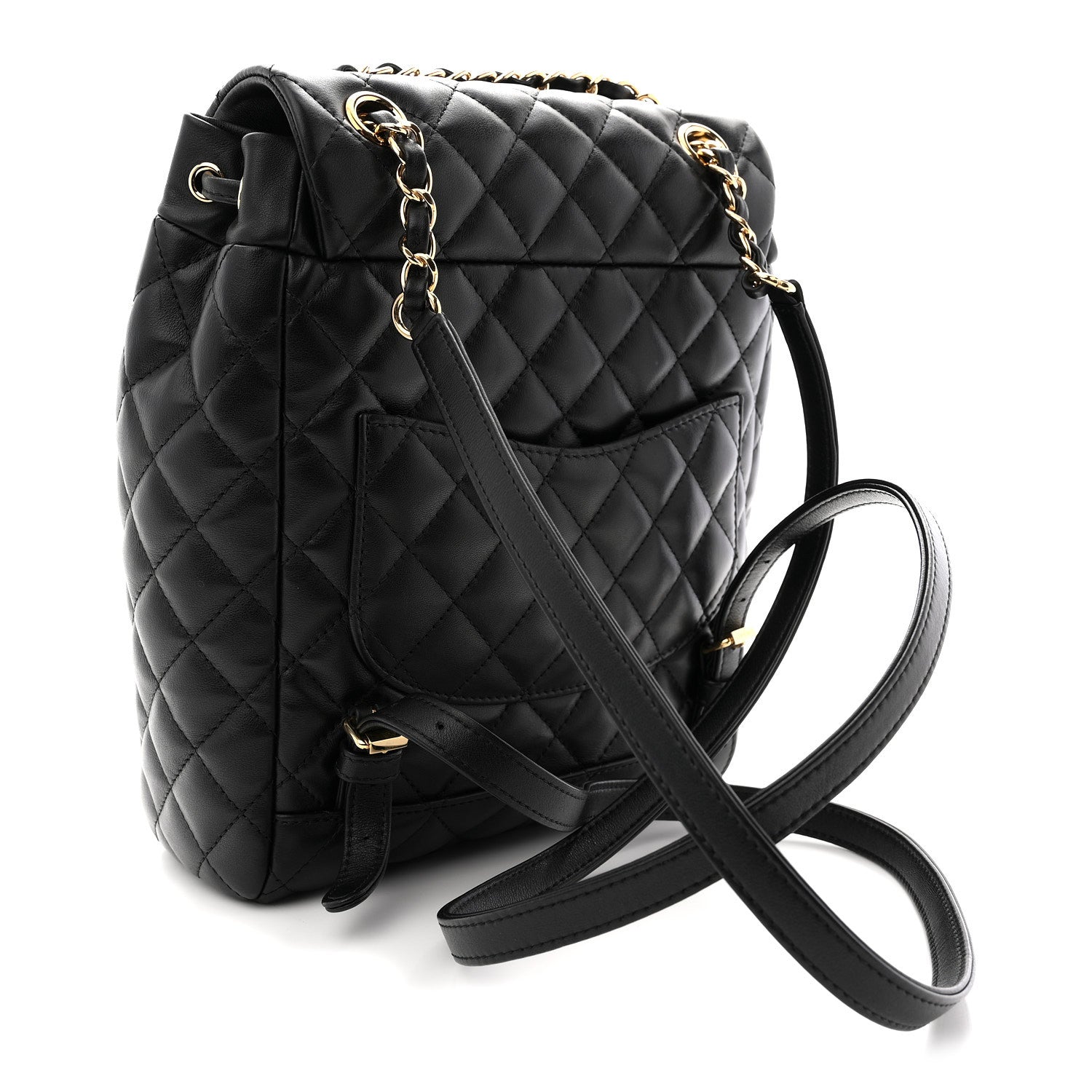 Chanel Lambskin Quilted Small Urban Spirit Backpack Black 1867892