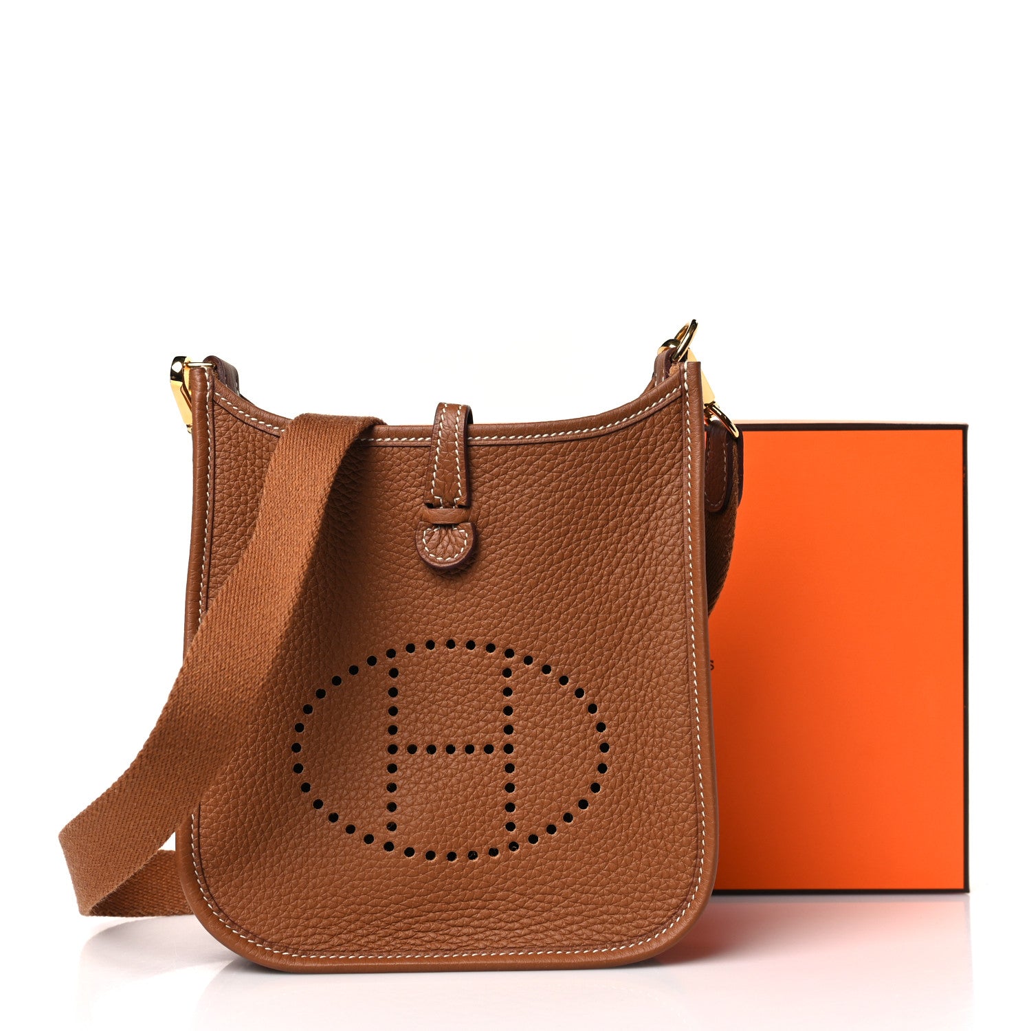 Hermes Taurillon Clemence Evelyne TPM Gold 10 of 10
