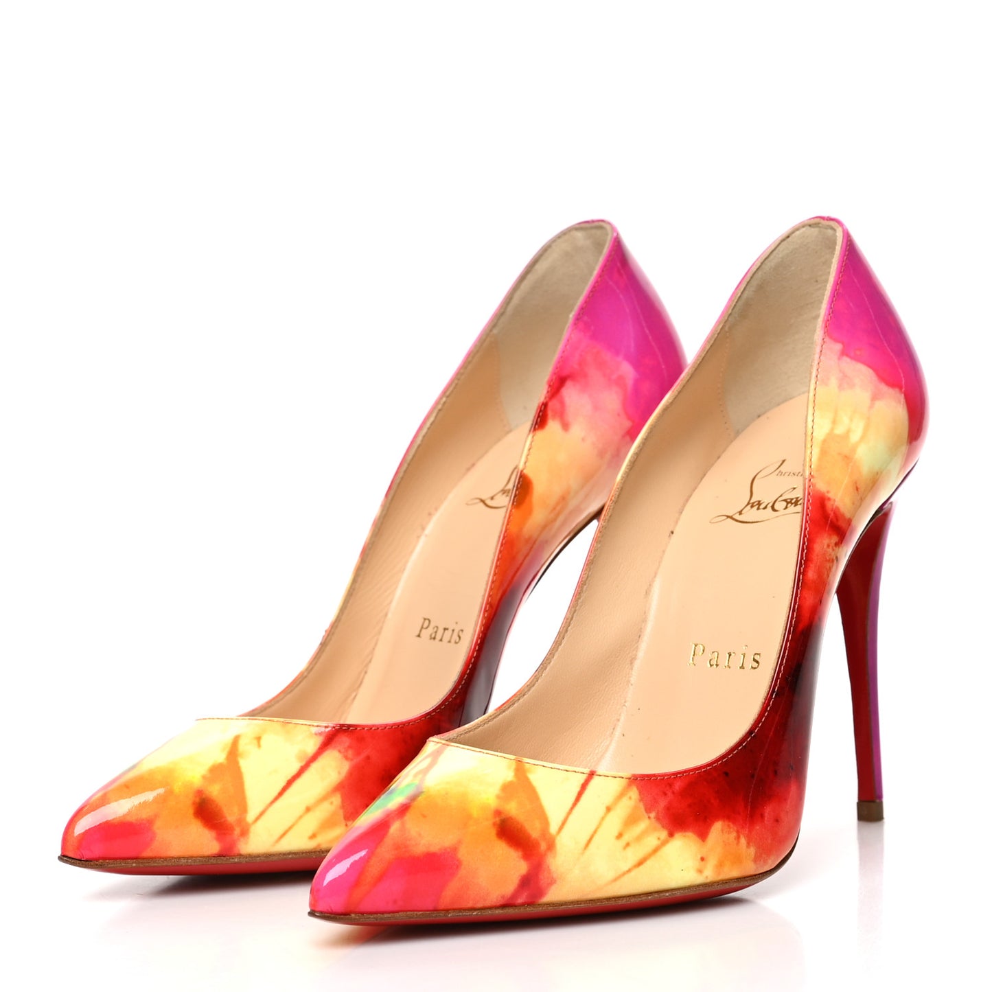 Patent Tie and Dye Pigalle Follies 100 Pumps 36 Multicolor