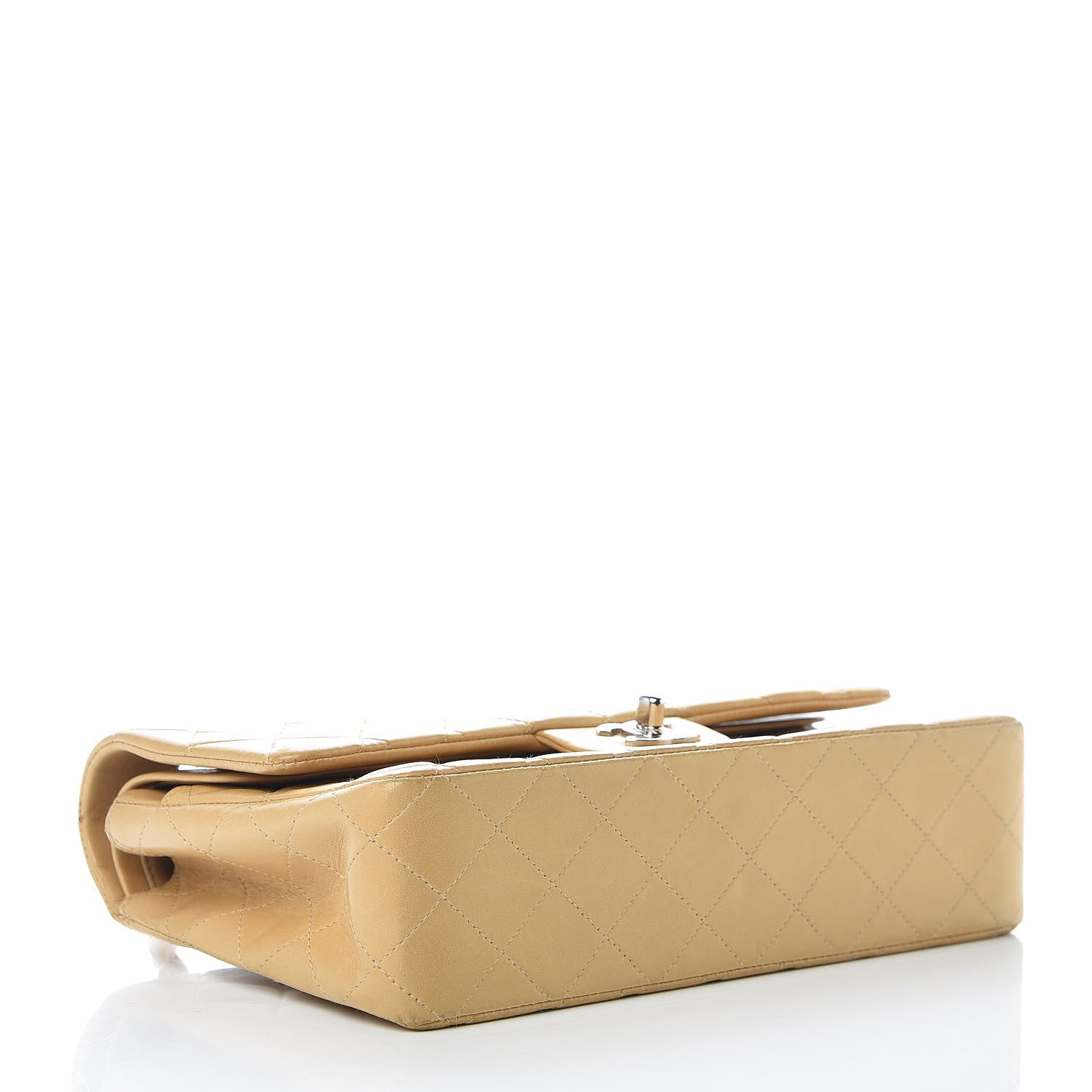 Chanel Lambskin Quilted Medium Double Flap Beige 4 of 20