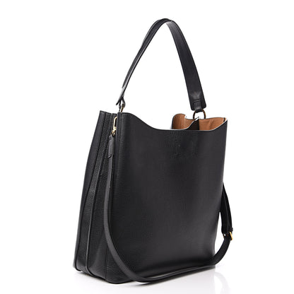 MCM Grained Calfskin Large Milla Hobo Black 2 of 11
