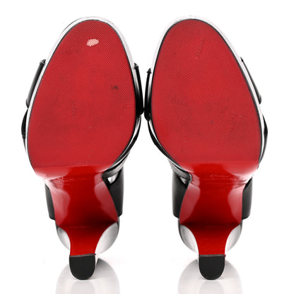 Christian Louboutin Calfskin Apron Lili 120 Pumps 38 Black 5 of 15