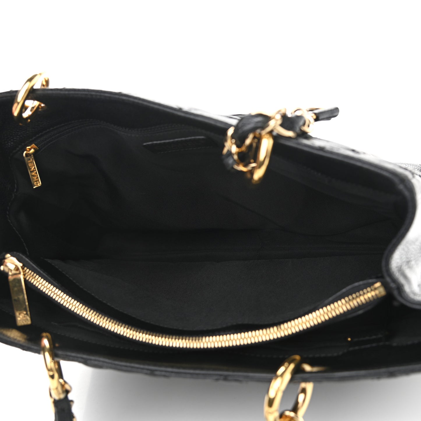 Caviar Quilted Grand Shopping Tote GST Black