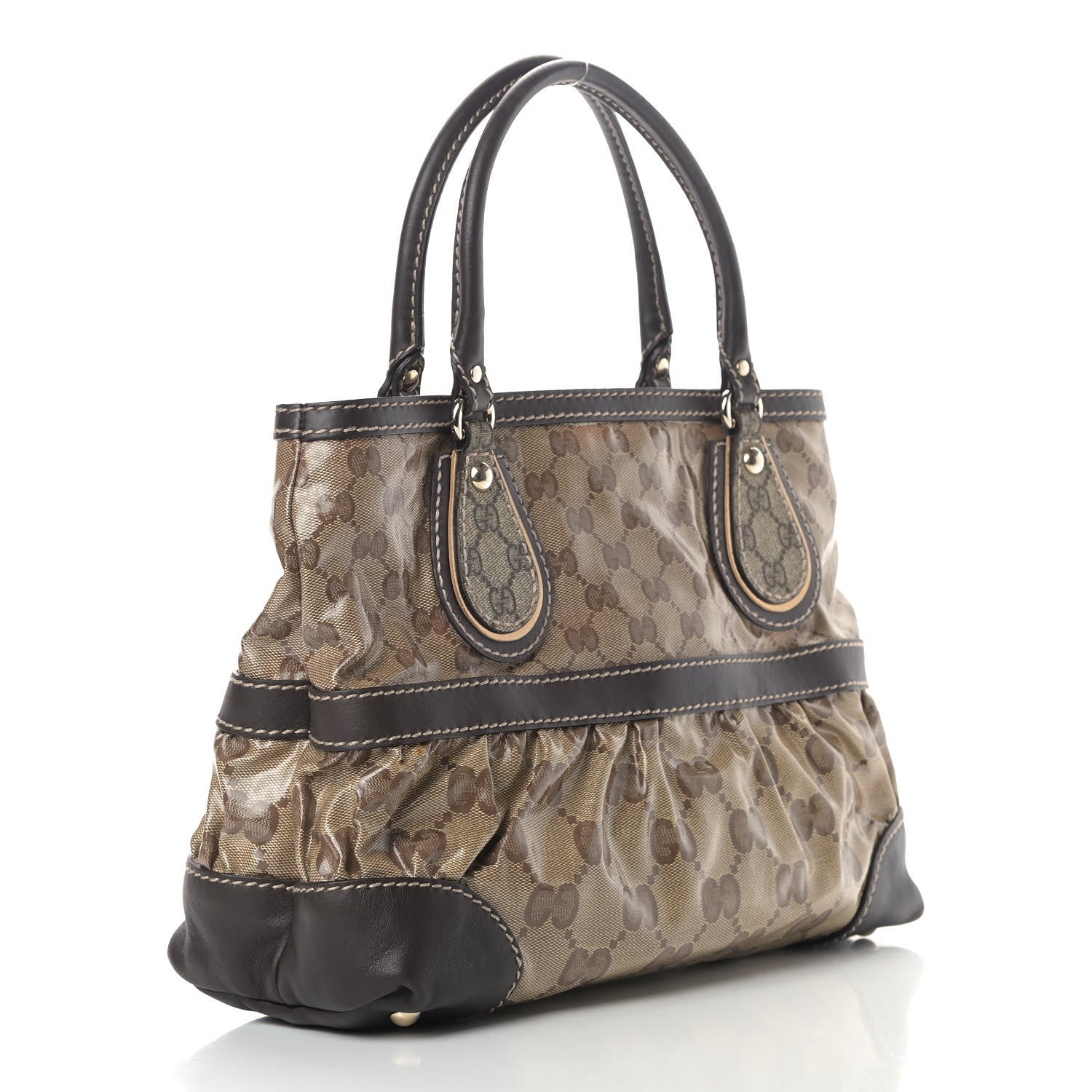 Gucci Crystal Monogram Medium Mix Tote Brown 2 of 10