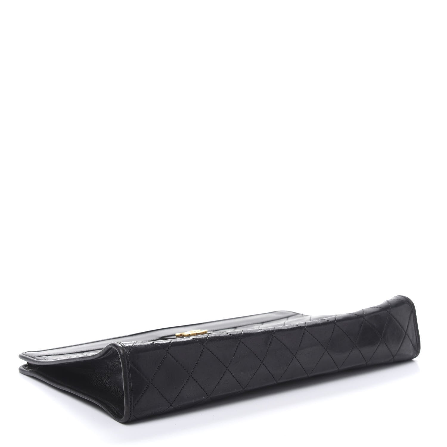 Chanel Lambskin Quilted CC Large Clutch Black 4 of 10