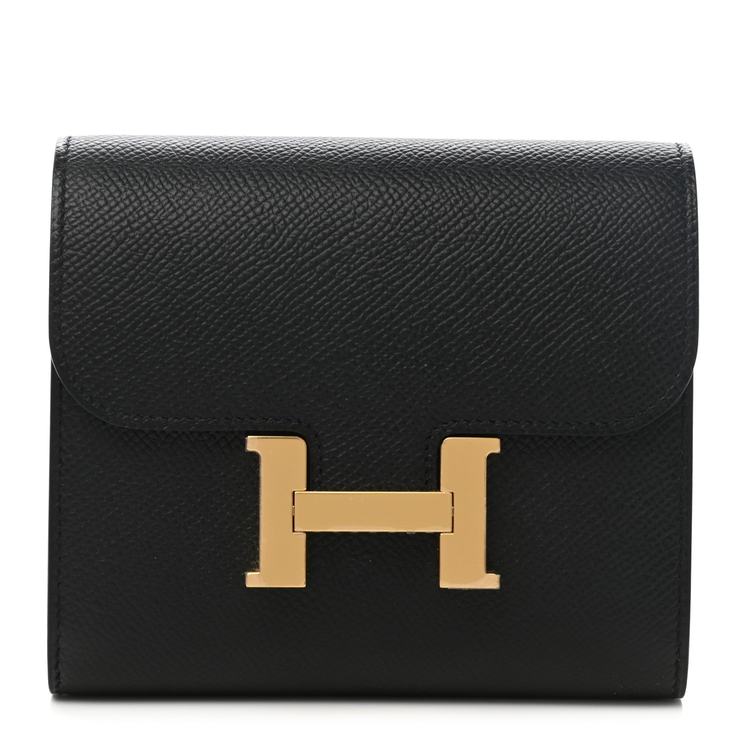 Hermes Epsom Constance Compact Passant Wallet Black 1 of 7