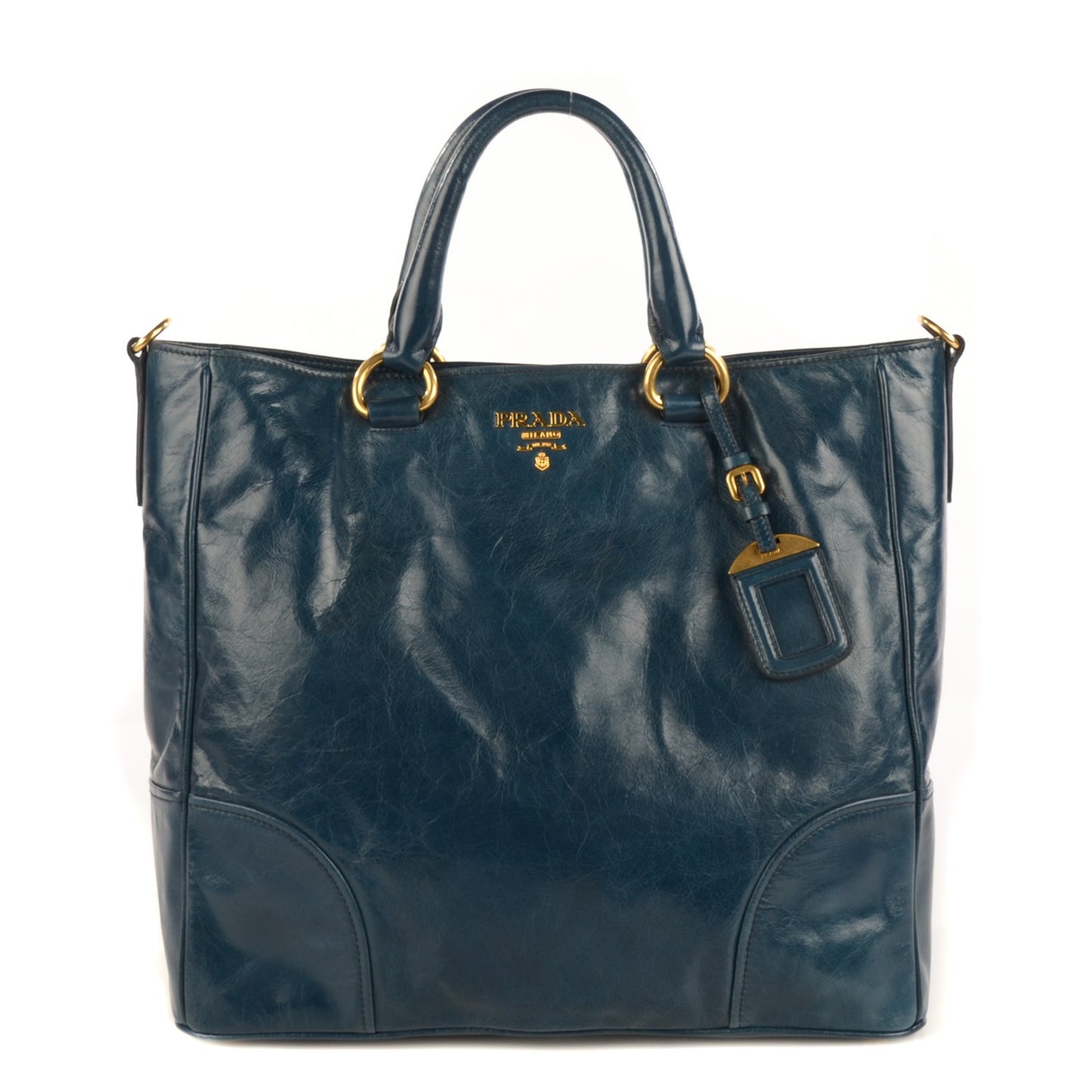 Vitello Shine Tote Denim