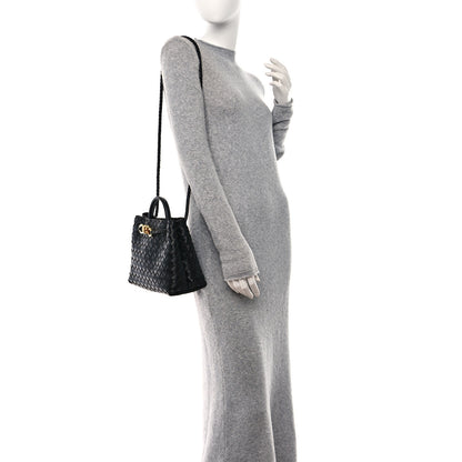 Bottega Veneta Nappa Intrecciato Small Andiamo Shoulder Bag Black 2 of 9