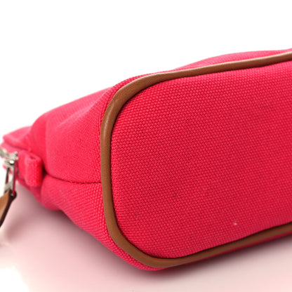 Hermes Cotton Canvas Mini Bolide Travel Cosmetic Pouch Hibiscus 7 of 8