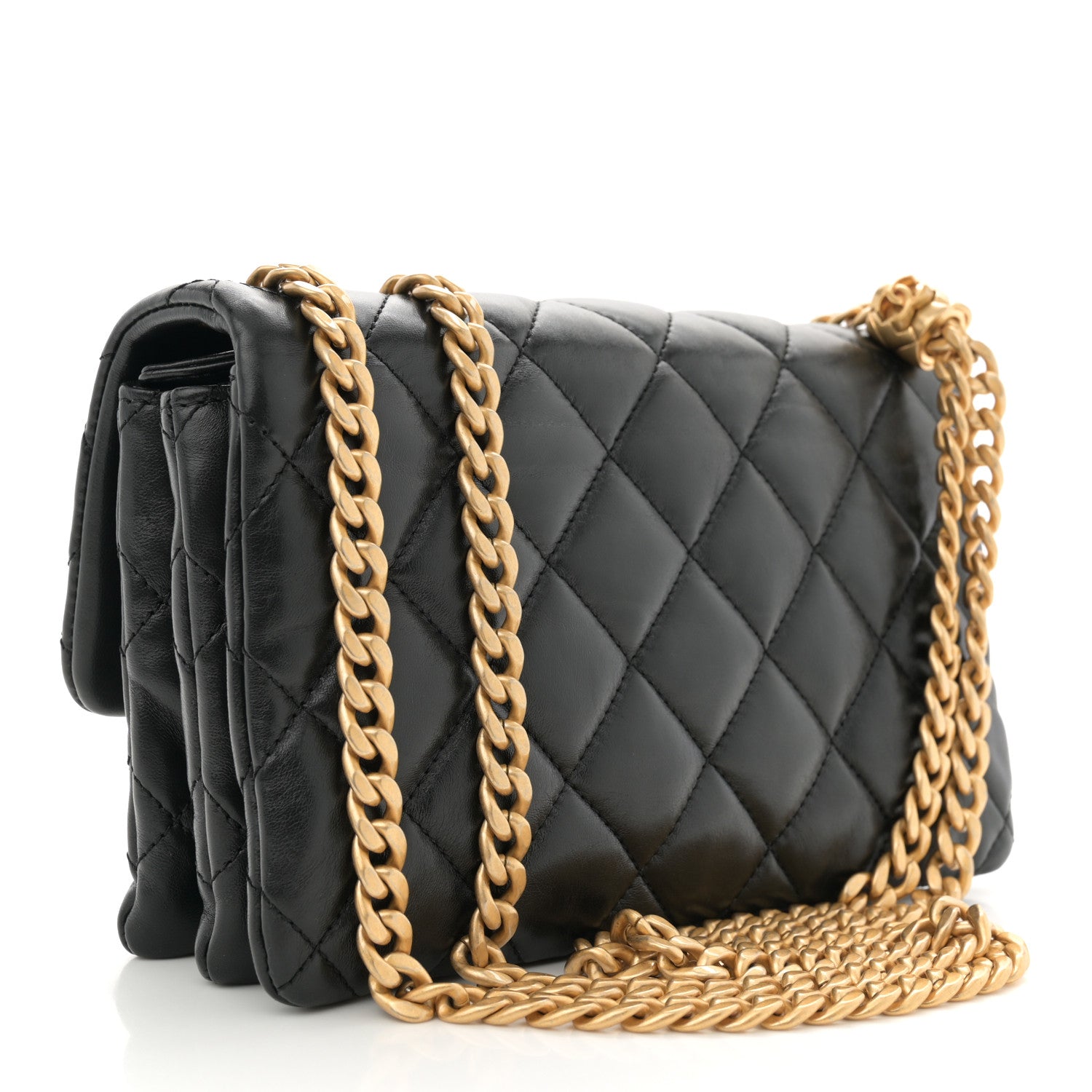 Chanel Lambskin Quilted Small Pillow Crush Flap Black 3 of 10