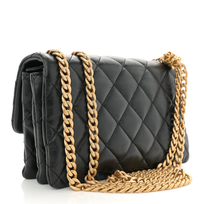 Chanel Lambskin Quilted Small Pillow Crush Flap Black 3 of 10