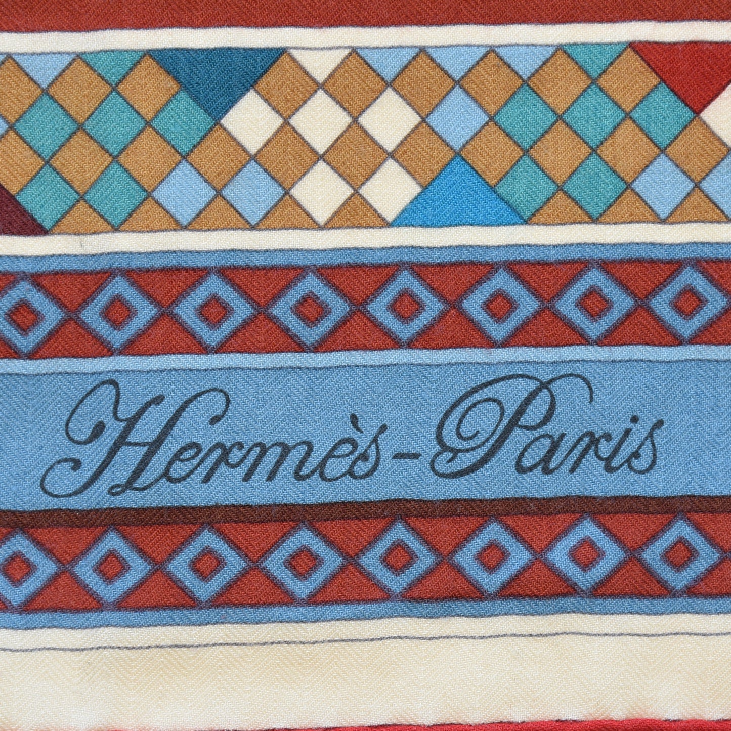 Cashmere Silk Colliers de Chiens Shawl 140 Rouge Petrole Canard