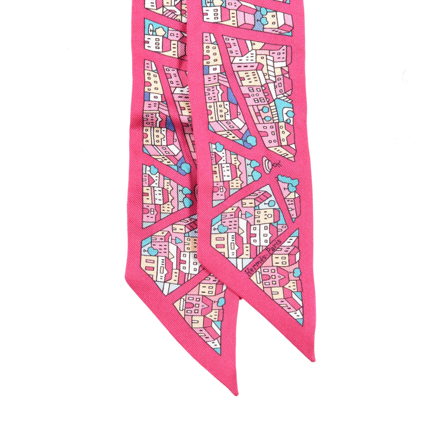 Silk Rive Droite Rive Gauche Twilly Rose Vif Turquoise Creme
