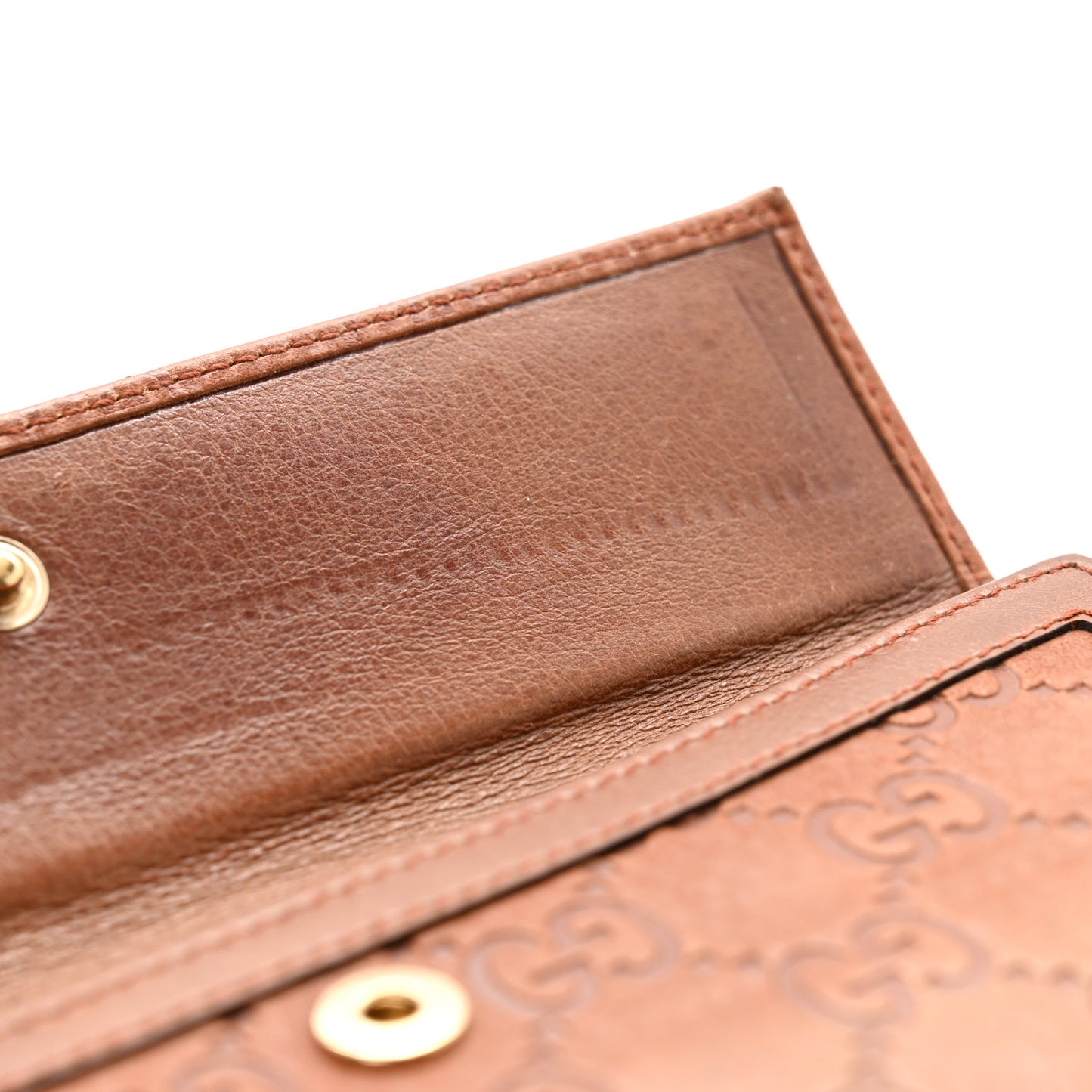 Guccissima Signoria Continental Wallet Brown