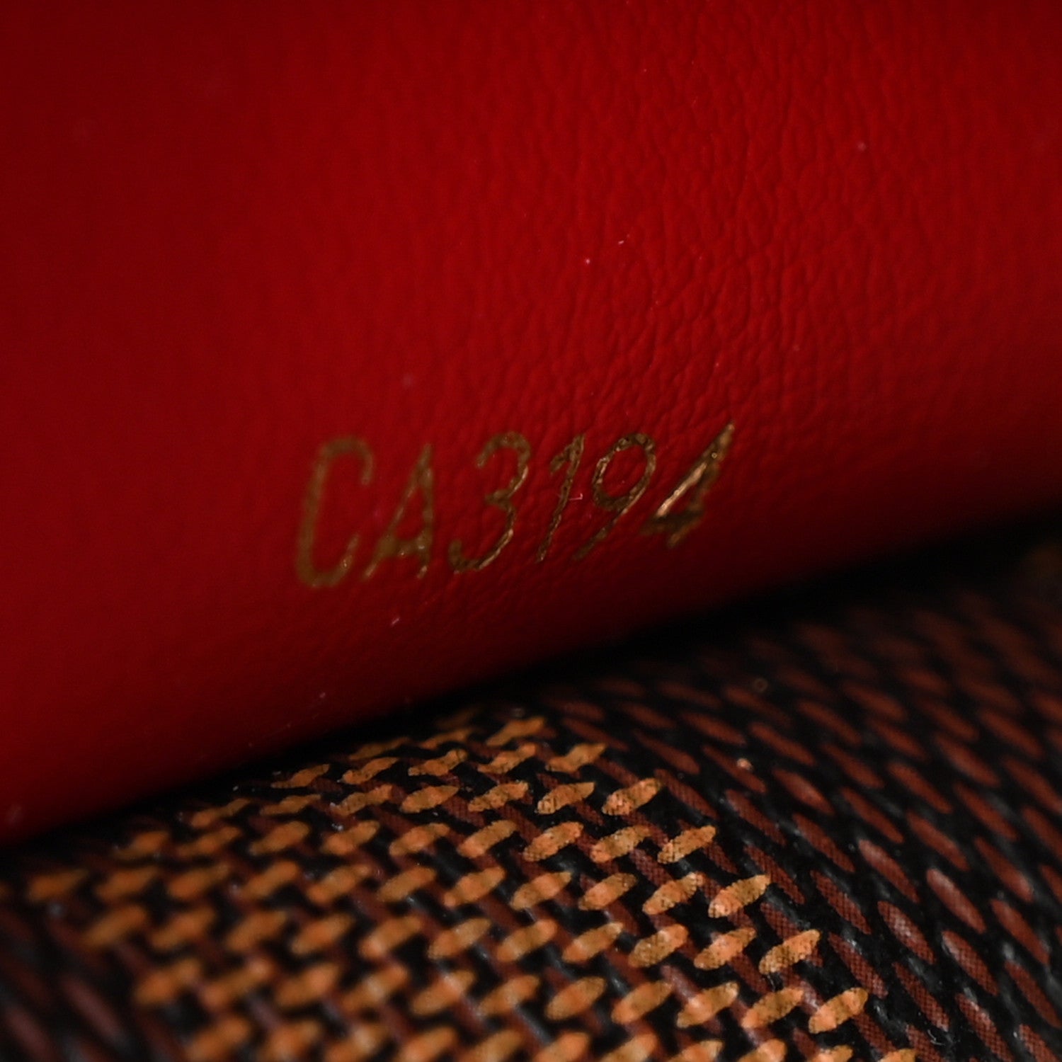 Louis Vuitton Damier Ebene Emilie Wallet Red 7 of 7