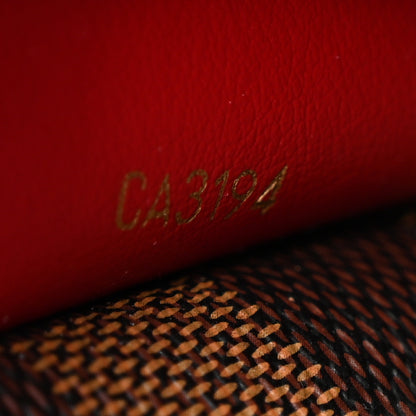 Louis Vuitton Damier Ebene Emilie Wallet Red 7 of 7