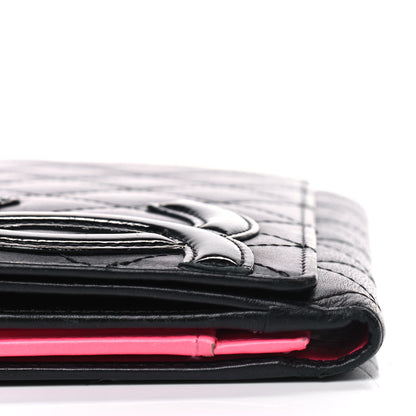 Chanel Calfskin Quilted Cambon Long Double Wallet Black 11 of 13