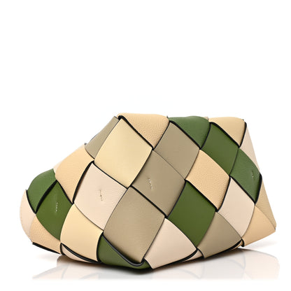 Loewe Calfskin Woven Small The Surplus Collection Basket Bag Avocado Ivory 6 of 19