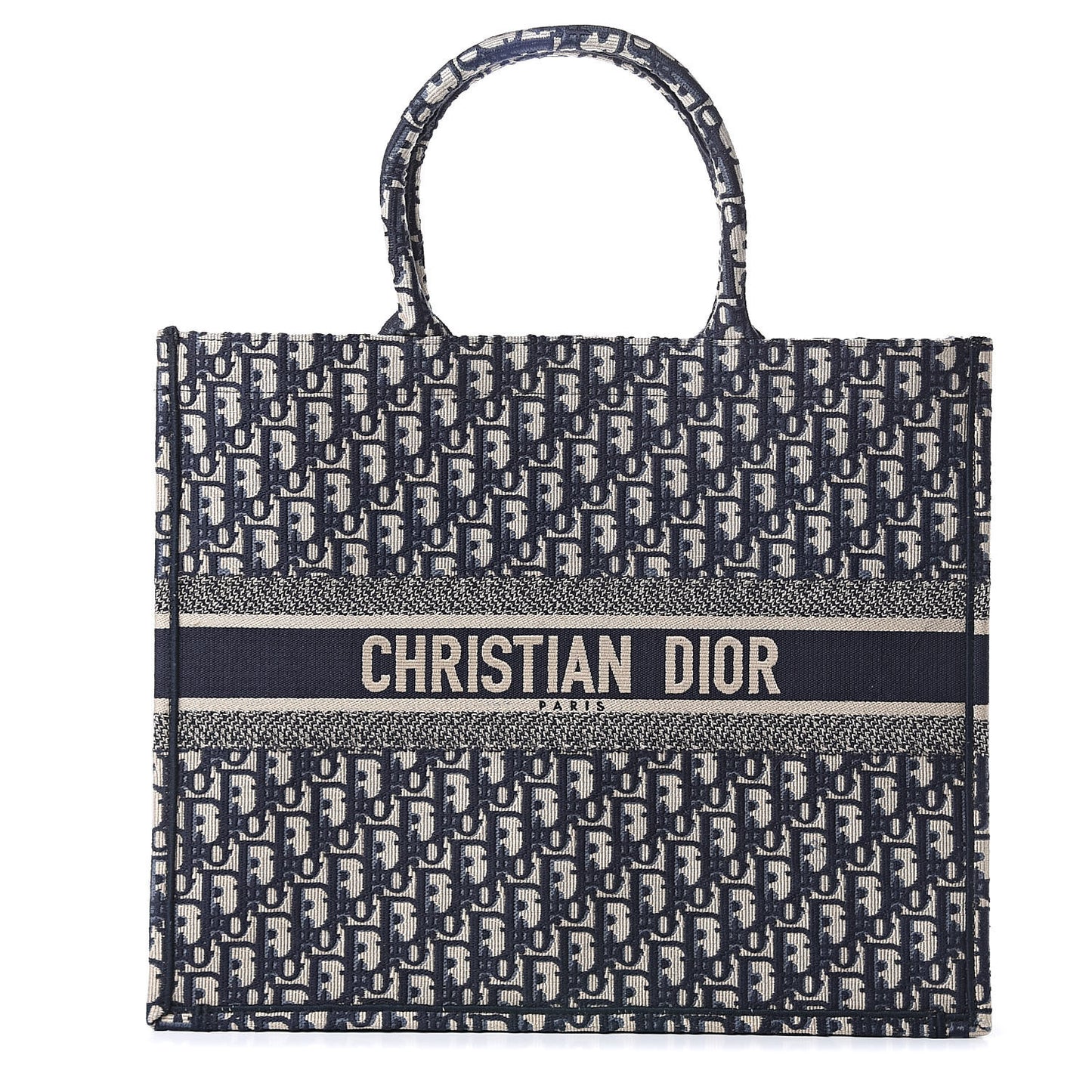 Oblique Book Tote Blue Multicolor