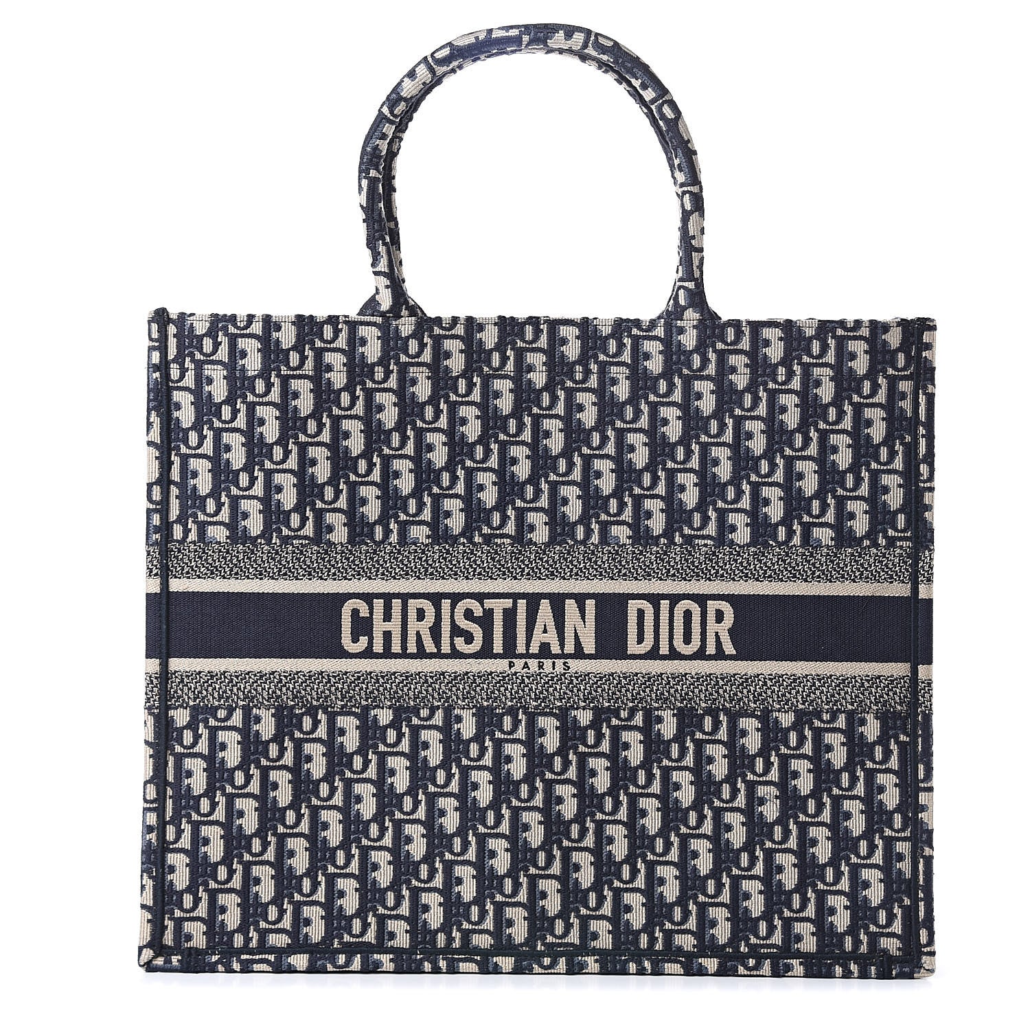 Christian Dior Oblique Book Tote Blue Multicolor 1 of 10